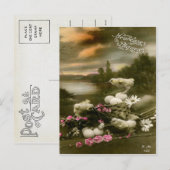 Cartes Pour Fêtes Annuelles Pâques vintage (Devant / Derrière)