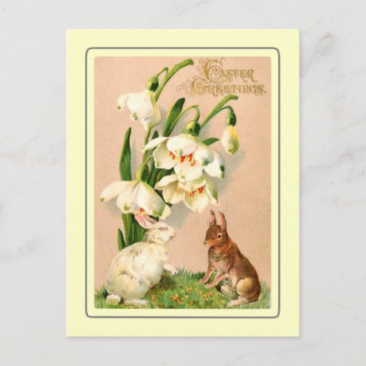 Cartes Pour Fêtes Annuelles Pâques vintage (Devant)