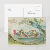 Cartes Pour Fêtes Annuelles Pâques vintage (Devant / Derrière)