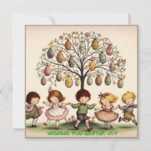 Cartes Pour Fêtes Annuelles Pâques vintage ~ POUR VOUS À PÂQUES ~ Enfants