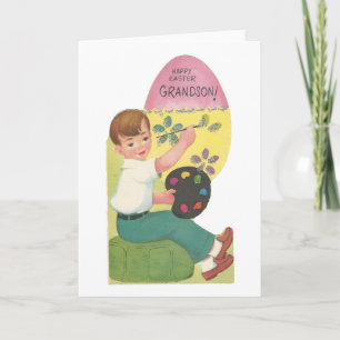 Cartes Pour Fêtes Annuelles Pâques vintages pour Grandson