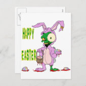 Cartes Pour Fêtes Annuelles Pâques Zombie (Devant / Derrière)