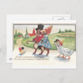 Cartes Pour Fêtes Annuelles Parade de Pâques de lapins et de canards (Devant / Derrière)