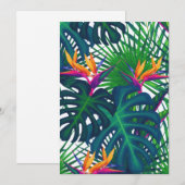 Cartes Pour Fêtes Annuelles Paradis Feuille de la jungle tropicale (Devant / Derrière)