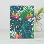 Cartes Pour Fêtes Annuelles Paradis Feuille de la jungle tropicale (Debout devant)