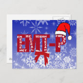 Cartes Pour Fêtes Annuelles Paramètre EMT-P de Noël Père Noël (Devant / Derrière)