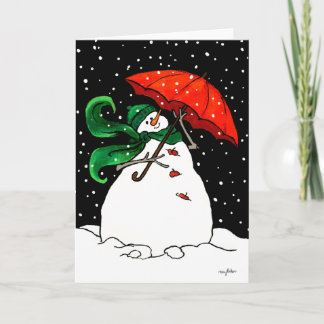 CARTES POUR FÊTES ANNUELLES PARAPLULA ROUGE