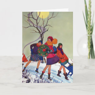 Cartes Pour Fêtes Annuelles Parc de Brookmont, illustration de Noël des années