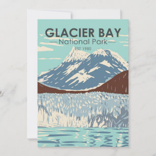 Cartes Pour Fêtes Annuelles Parc national de Glacier Bay Alaska Vintage