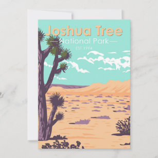 Cartes Pour Fêtes Annuelles Parc national de Joshua Tree Tule Springs Vintage