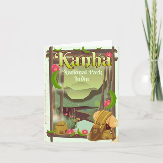 Cartes Pour Fêtes Annuelles Parc national de Kanha Inde (Devant)