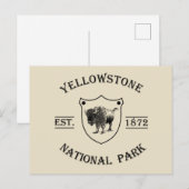 Cartes Pour Fêtes Annuelles Parc national de Yellowstone (Devant / Derrière)