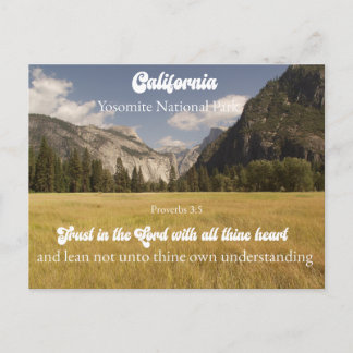 Cartes Pour Fêtes Annuelles Parc national de Yosemite Californie Proverbes 3:5