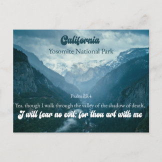 Cartes Pour Fêtes Annuelles Parc national de Yosemite Californie Psaume 23:4