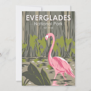 Cartes Pour Fêtes Annuelles Parc national des Everglades Floride Flamant rose 