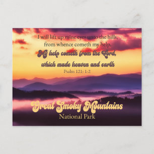 Cartes Pour Fêtes Annuelles Parc national des Great Smoky Mountains Psaume 121