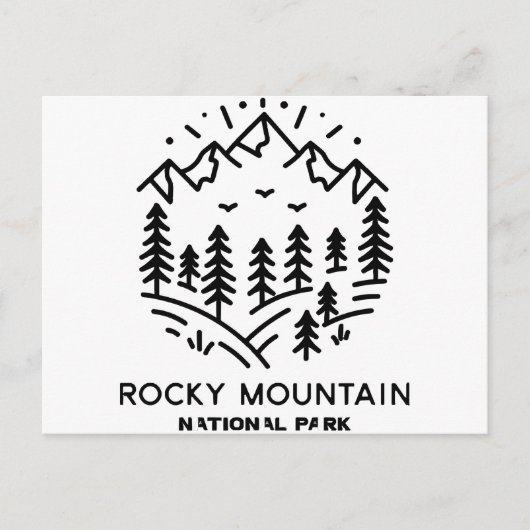 Cartes Pour Fêtes Annuelles Parc national des Rocheuses (Devant)