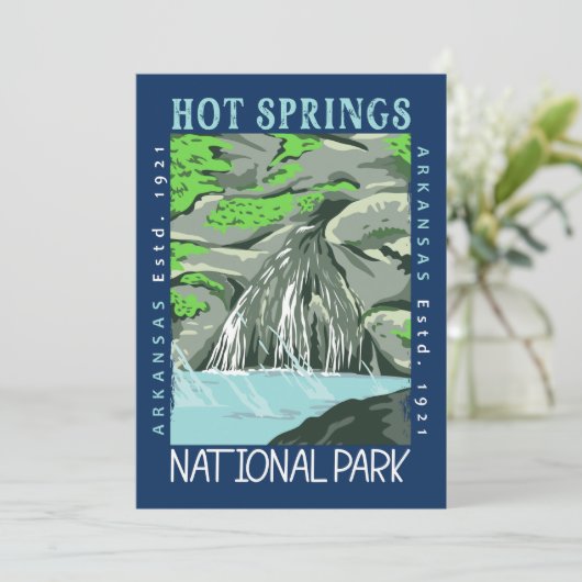 Cartes Pour Fêtes Annuelles Parc national des sources chaudes Arkansas en détr (Debout devant)