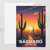 Cartes Pour Fêtes Annuelles Parc national du Saguaro Cactus (Devant / Derrière)