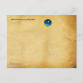 Cartes Pour Fêtes Annuelles PARCHEMENT DE NATIVITÉ Saphir bleu Monogramme (Dos)