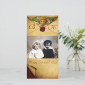 CARTES POUR FÊTES ANNUELLES PARCHEMENT DE SCELLULAIRE DE CIRE DU COEUR D'ANGE (Debout devant)