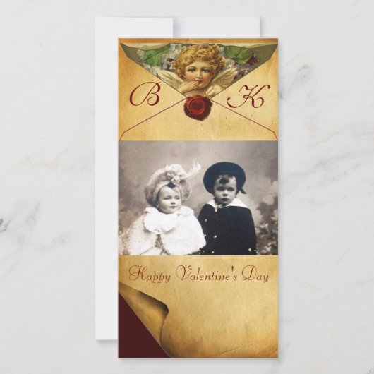 CARTES POUR FÊTES ANNUELLES PARCHEMENT DE SCELLULAIRE DE CIRE DU COEUR D'ANGE (Devant)