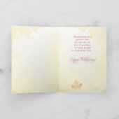 Cartes Pour Fêtes Annuelles Parents Thanksgiving Feuilles rouges (Intérieur)