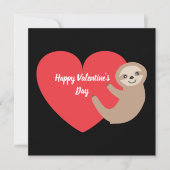 Cartes Pour Fêtes Annuelles Paresseux de la Saint-Valentin (Devant)