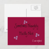 Cartes Pour Fêtes Annuelles Parfois Naughty Principalement Nice (Devant / Derrière)