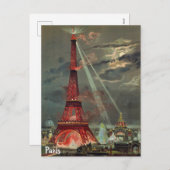 Cartes Pour Fêtes Annuelles Paris (Devant / Derrière)