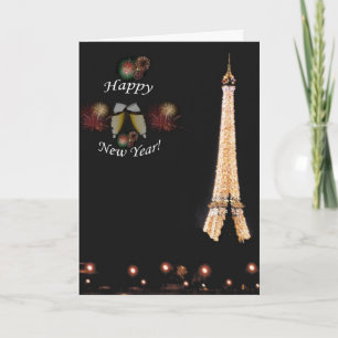 Cartes Pour Fêtes Annuelles Paris : Bienvenue au Nouvel An.