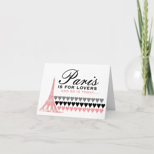 Cartes Pour Fêtes Annuelles Paris est pour des amants (Devant)