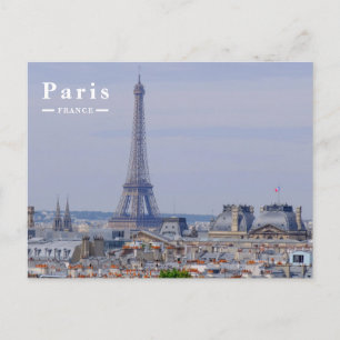 Cartes Pour Fêtes Annuelles Paris France Skyline avec la Tour Eiffel Iconique