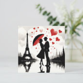 Cartes Pour Fêtes Annuelles Paris Tour Eiffel Valentines (Debout devant)