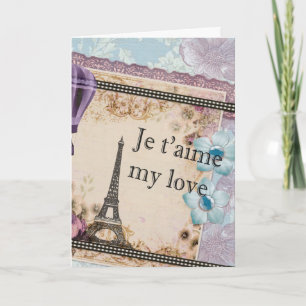 Cartes Pour Fêtes Annuelles Paris vintage Valentine