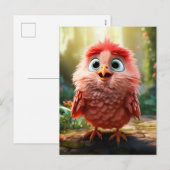 Cartes Pour Fêtes Annuelles Parker - Le Cardinal Rouge Chick (Devant / Derrière)