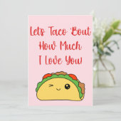 Cartes Pour Fêtes Annuelles Parlons Taco de combien je t'aime (Debout devant)