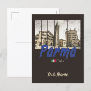 Cartes Pour Fêtes Annuelles Parme Emilia Romagne Italie Souvenir Vintage