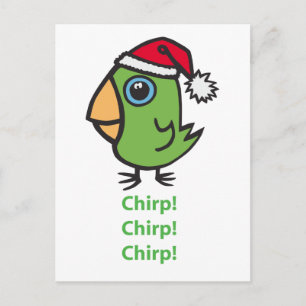 Cartes Pour Fêtes Annuelles Parrotlet dans le chapeau de Santa