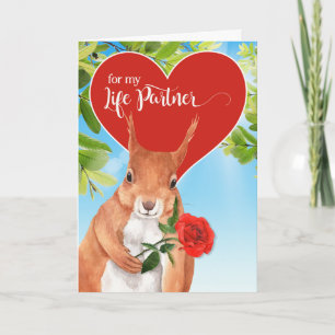 Cartes Pour Fêtes Annuelles Partenaire de vie le jour de la Saint-Valentin Écu