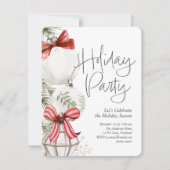 Cartes Pour Fêtes Annuelles Parti Baubles Fête (Devant)