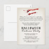 Cartes Pour Fêtes Annuelles Parti d'Halloween Vampire Blood (Devant / Derrière)