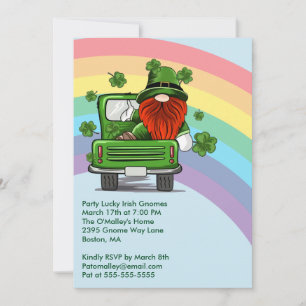Cartes Pour Fêtes Annuelles Parti Lucky Irish Gnomes Jour de la Saint Patrick 