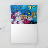 CARTES POUR FÊTES ANNUELLES PARTI MUSICAL PÈRE NOËL XMAS (Intérieur)