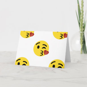 Cartes Pour Fêtes Annuelles parties scintillant baiser émoji