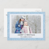 Cartes Pour Fêtes Annuelles Parties scintillant Bleue Étincelle Bokeh hiver Ph (Devant / Derrière)