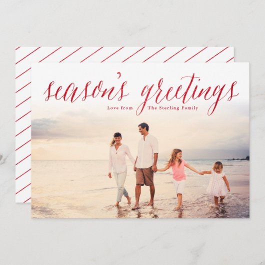 Cartes Pour Fêtes Annuelles Parties scintillant Bonnes Fêtes rouges Regarder p (Devant / Derrière)