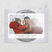 Cartes Pour Fêtes Annuelles Parties scintillant d'argent Festive hiver photo (Devant)