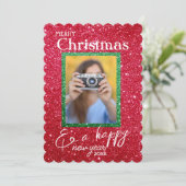 Cartes Pour Fêtes Annuelles Parties scintillant de Noël (Debout devant)