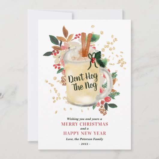 Cartes Pour Fêtes Annuelles Parties scintillant de Noël Joyeux moderne amusant (Devant)